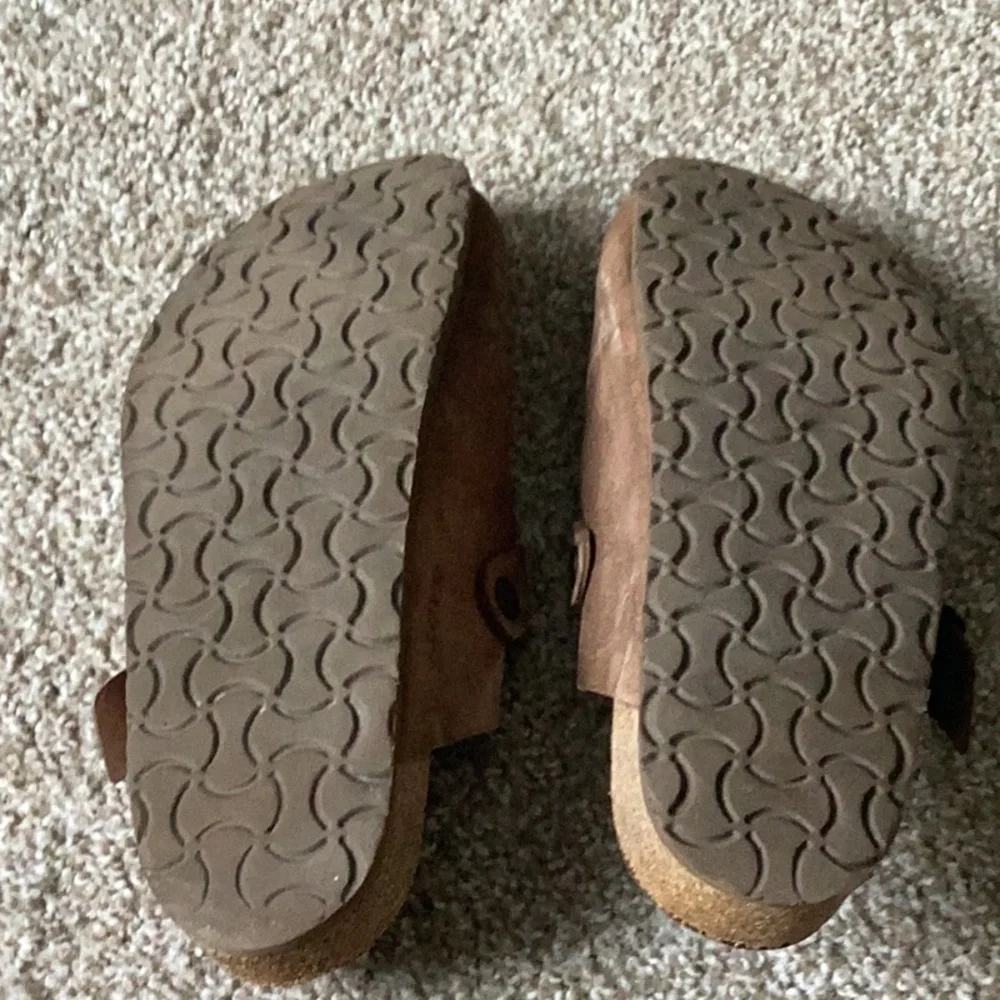 Naot  women’s Brown Suede Buckle Clog Mule - Picture 7 of 9